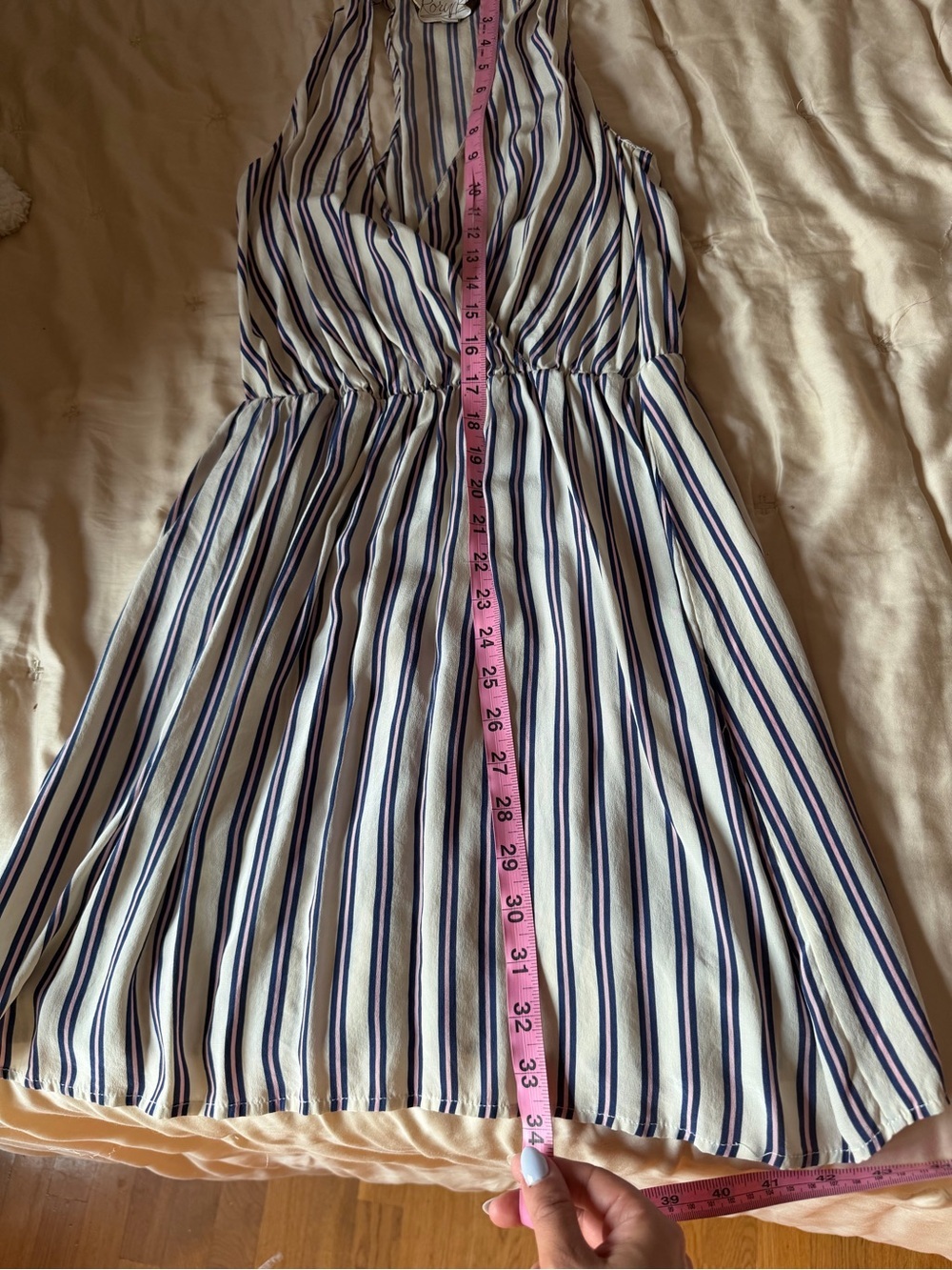 Rory Beca Silk Deep V-Neck Mini Dress Size XS- perfect for vacation or cruise! - Picture 7 of 8